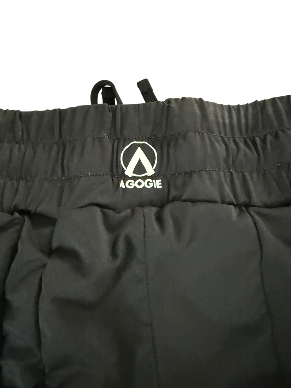 Agogie Womens Resistance Band 40+ Leggings Size M Black Ruched Active Training - Picture 3 of 9